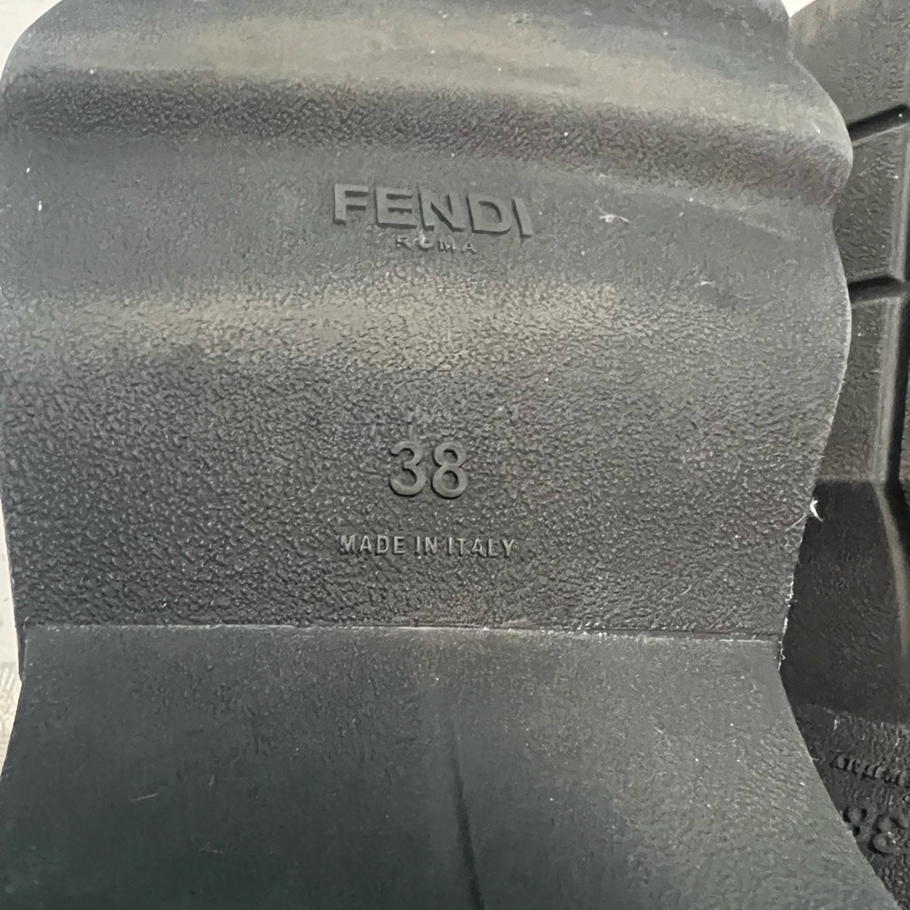 FENDI Rockoko High Top Black & Gray Sneakers Size 8 - Picture 17 of 17